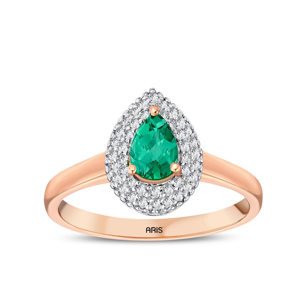 0.58 Karat Pırlanta Zümrüt Yüzük