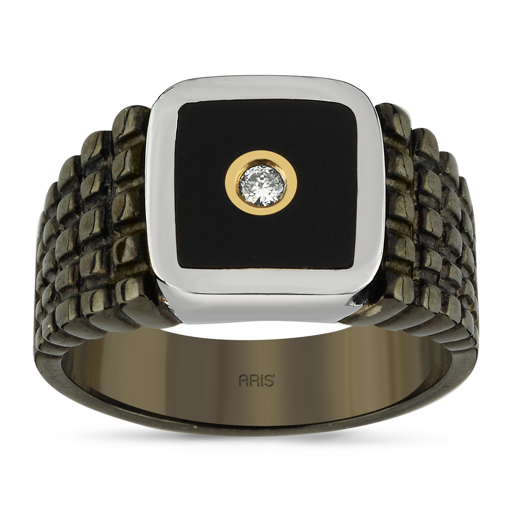 Pırlanta Altın / Gümüş Erkek Yüzük (Unisex)