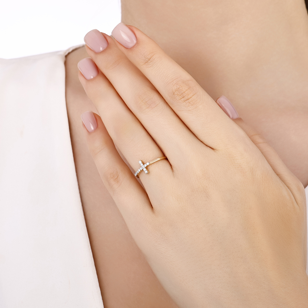 Pırlanta Haç Yüzük