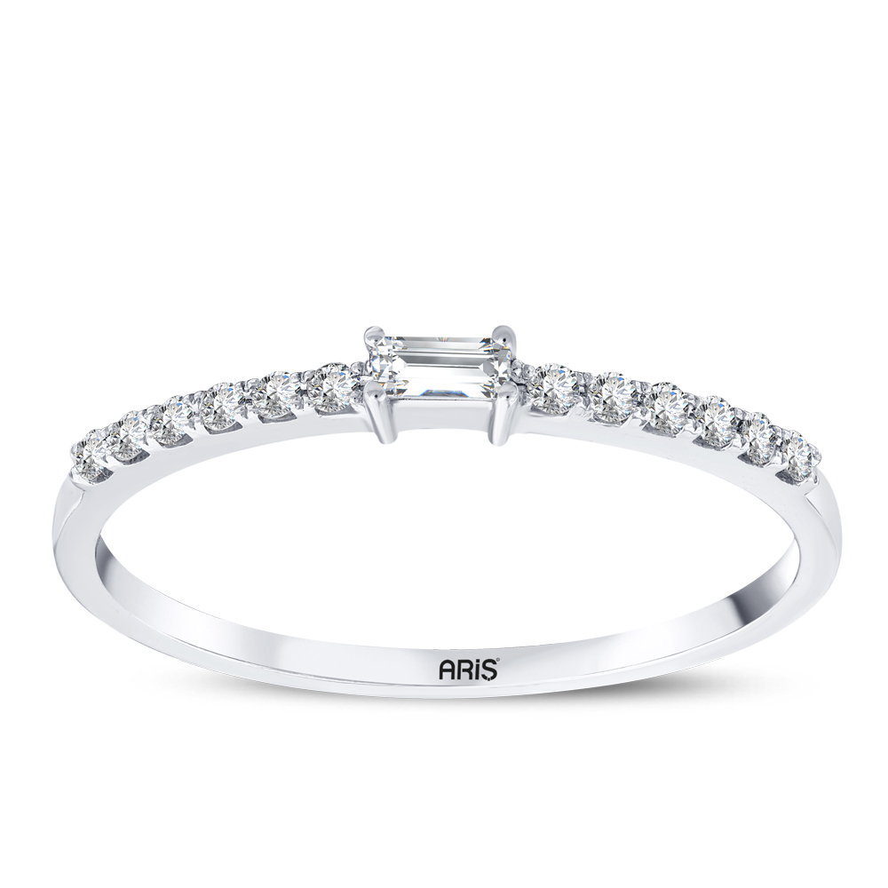 Pırlanta Baget Tektaş Yüzük