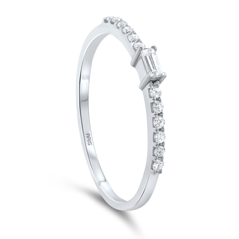 Pırlanta Baget Tektaş Yüzük