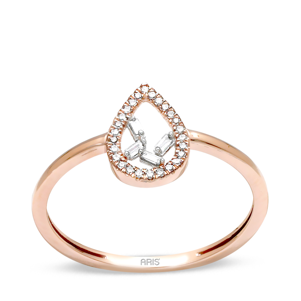 Pırlanta Baget Damla Yüzük