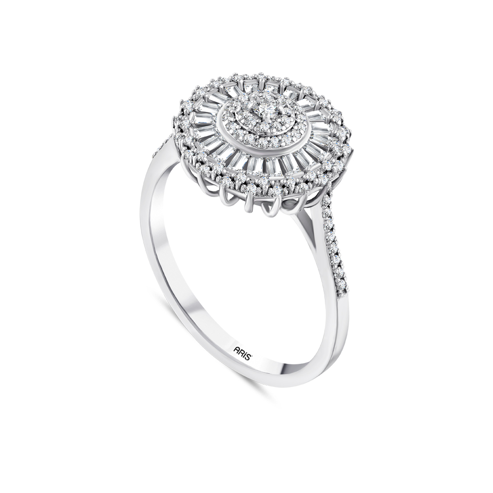 0.39 Karat Pırlanta Baget Yüzük