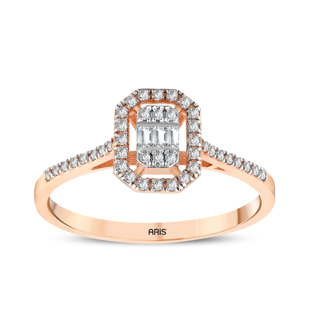 0.15 Karat Pırlanta Baget Yüzük