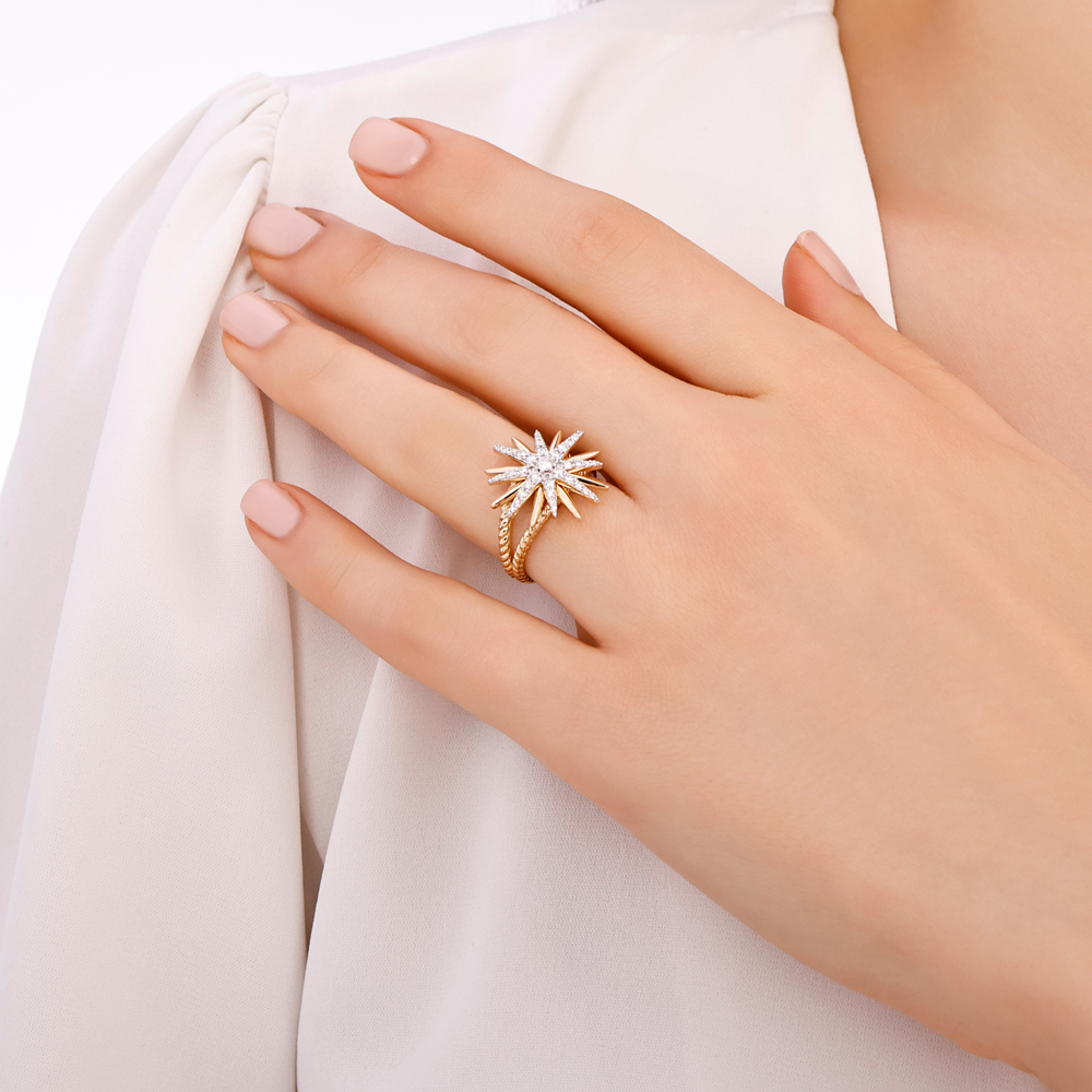 Pırlanta Güneş Yüzük