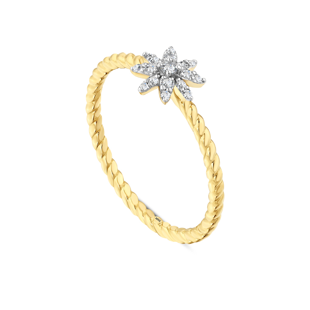 Çiçek Desenli Pırlanta Yüzük