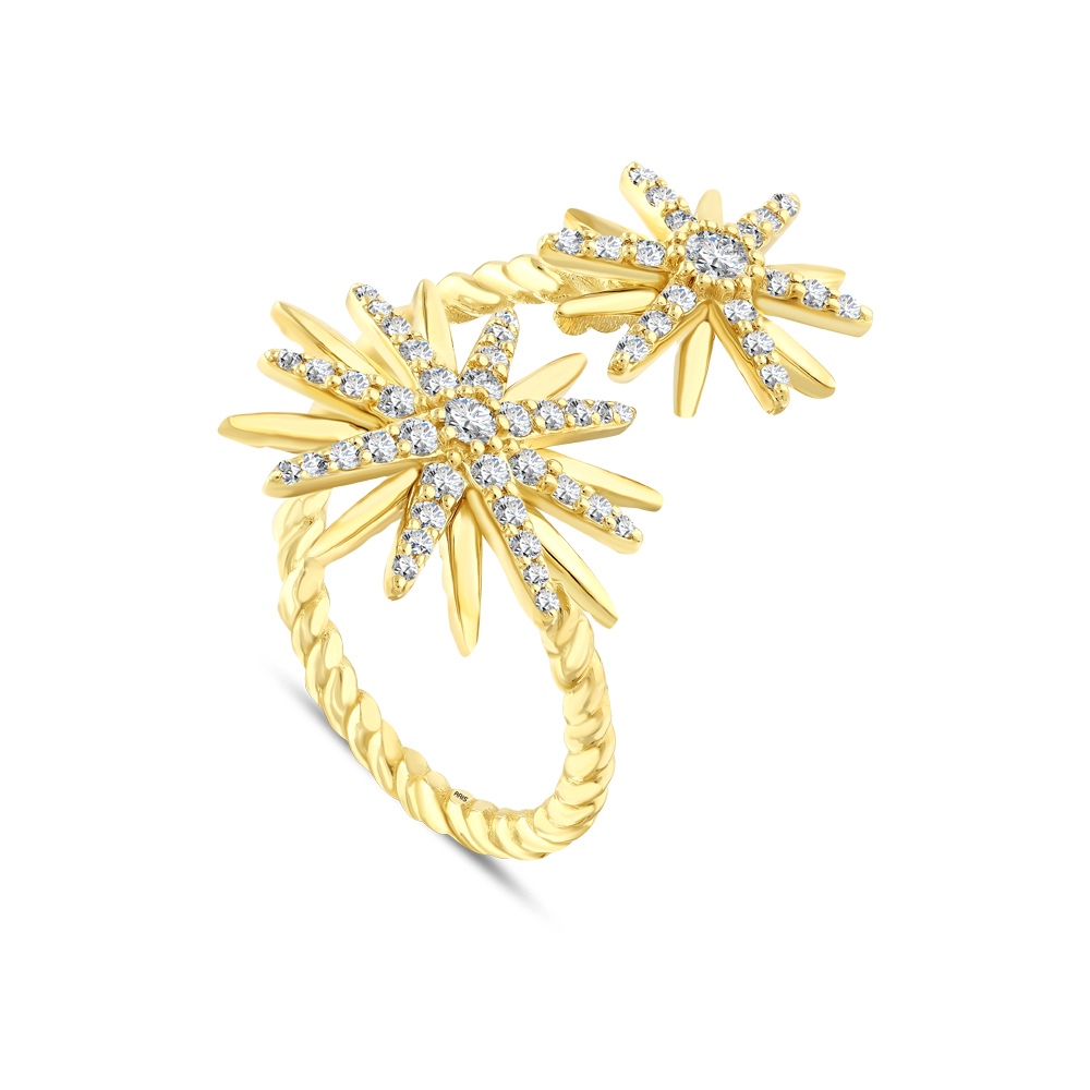 0.48 Karat Güneş Tasarım Pırlanta Yüzük