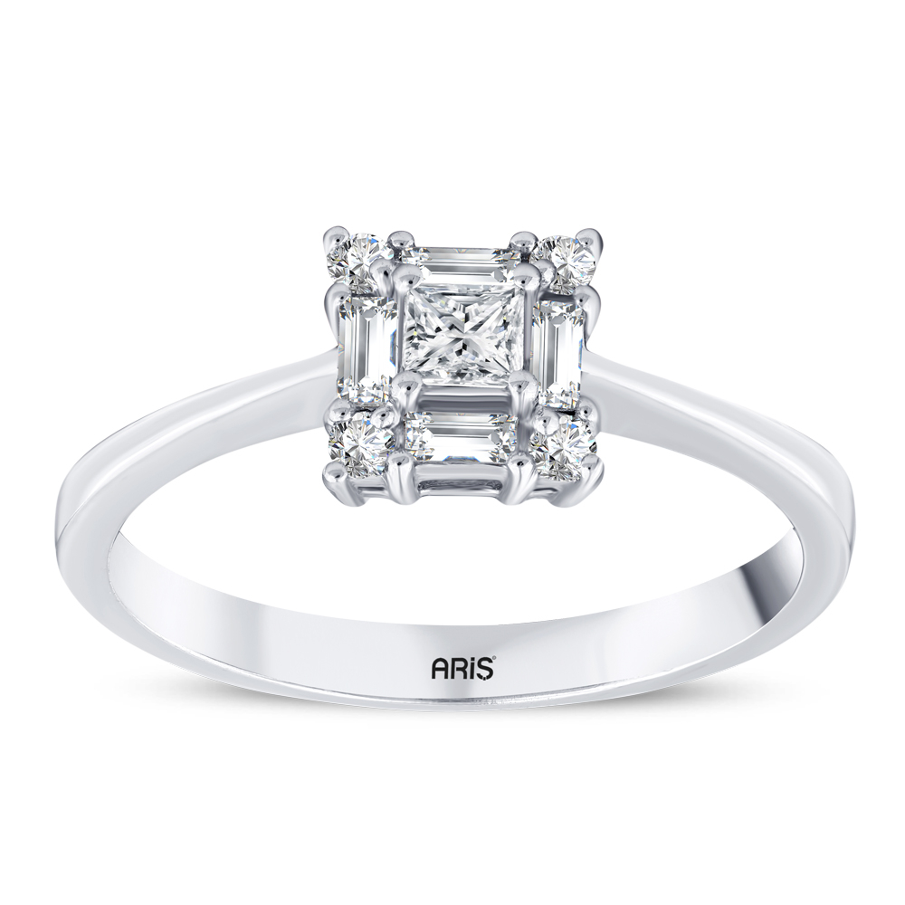 Pırlanta Prenses Kesim Yüzük