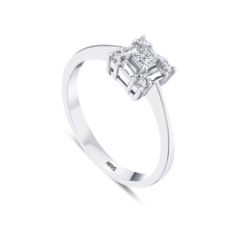 Pırlanta Prenses Kesim Yüzük