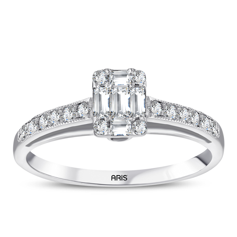 0.35 Karat Pırlanta Baget Yüzük