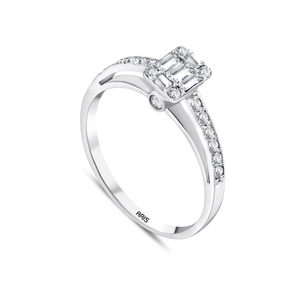 0.35 Karat Pırlanta Baget Yüzük