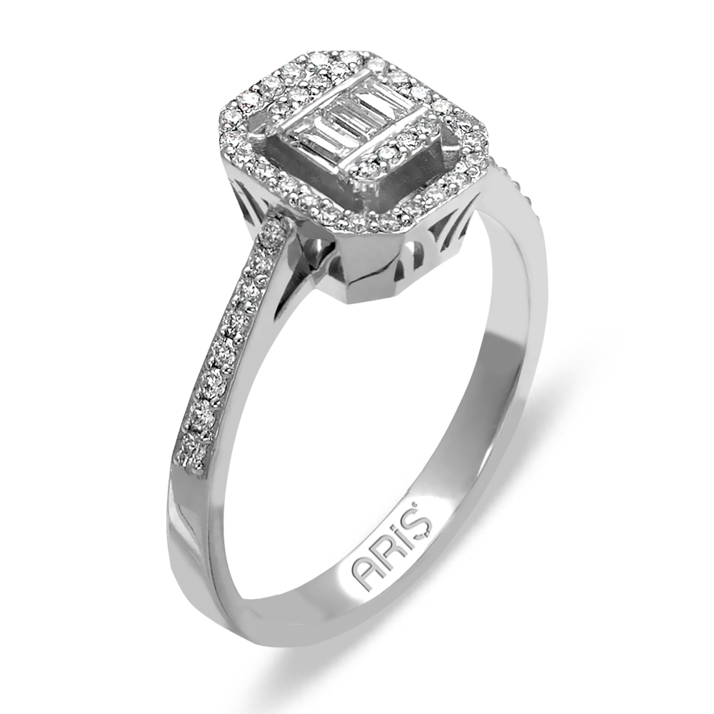 0.38 Karat Pırlanta Baget Yüzük