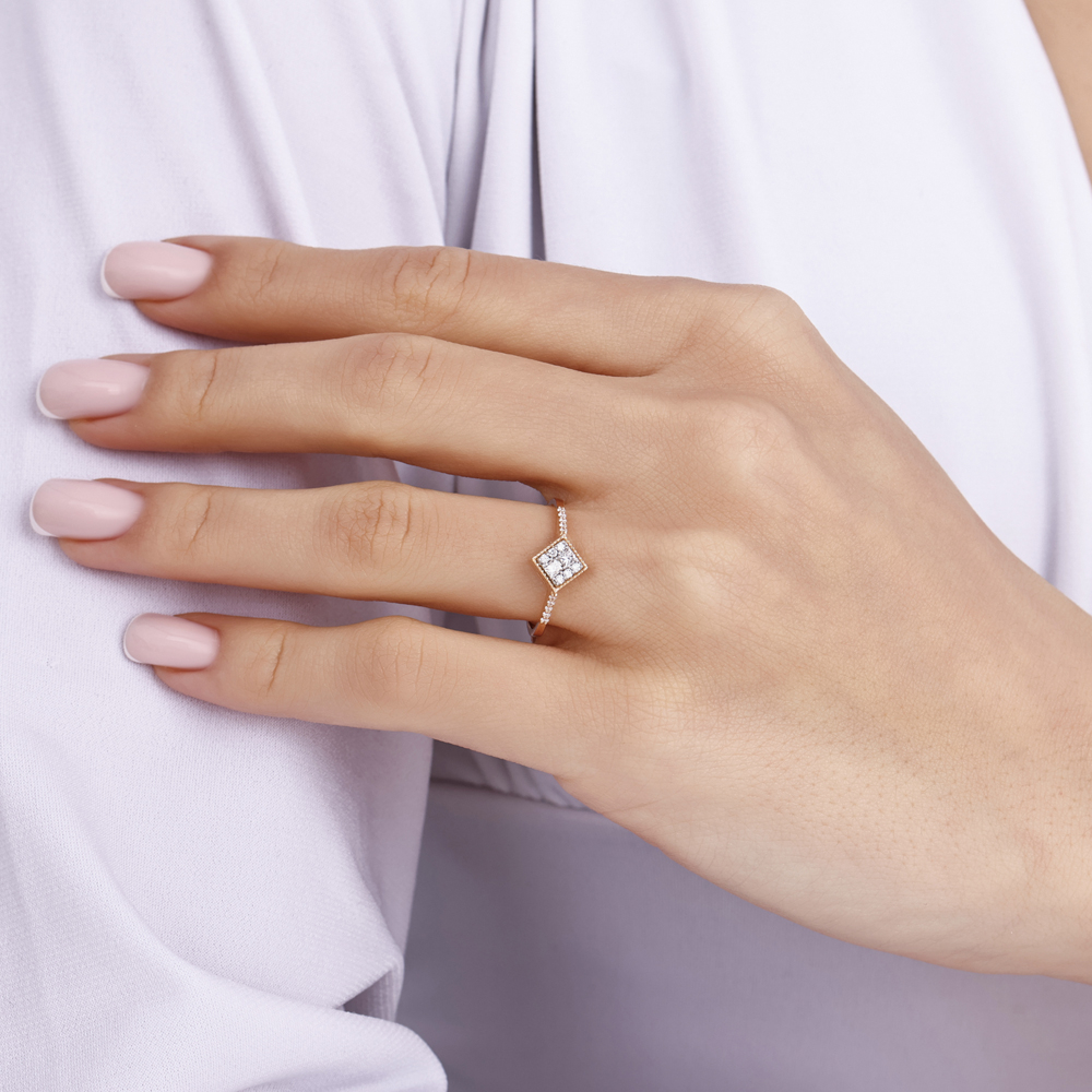 Prenses Effect Pırlanta Yüzük