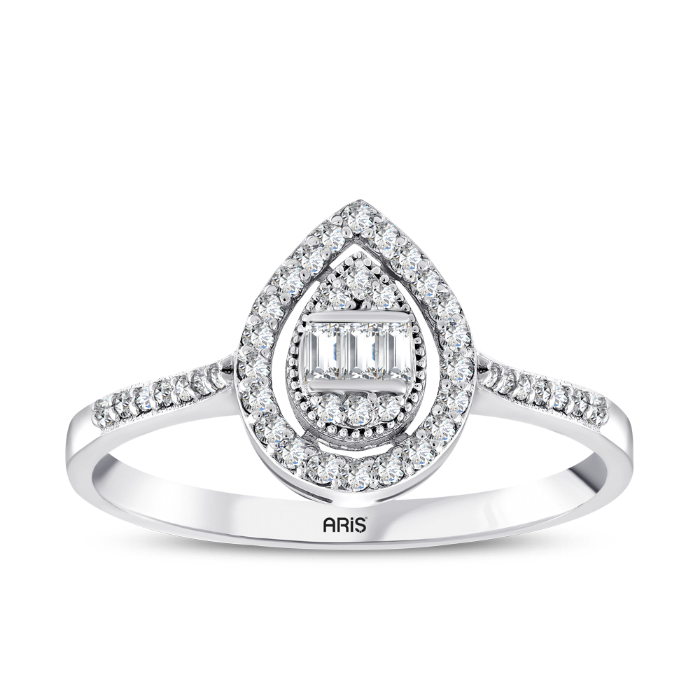 0.23 Karat Pırlanta Baget Yüzük