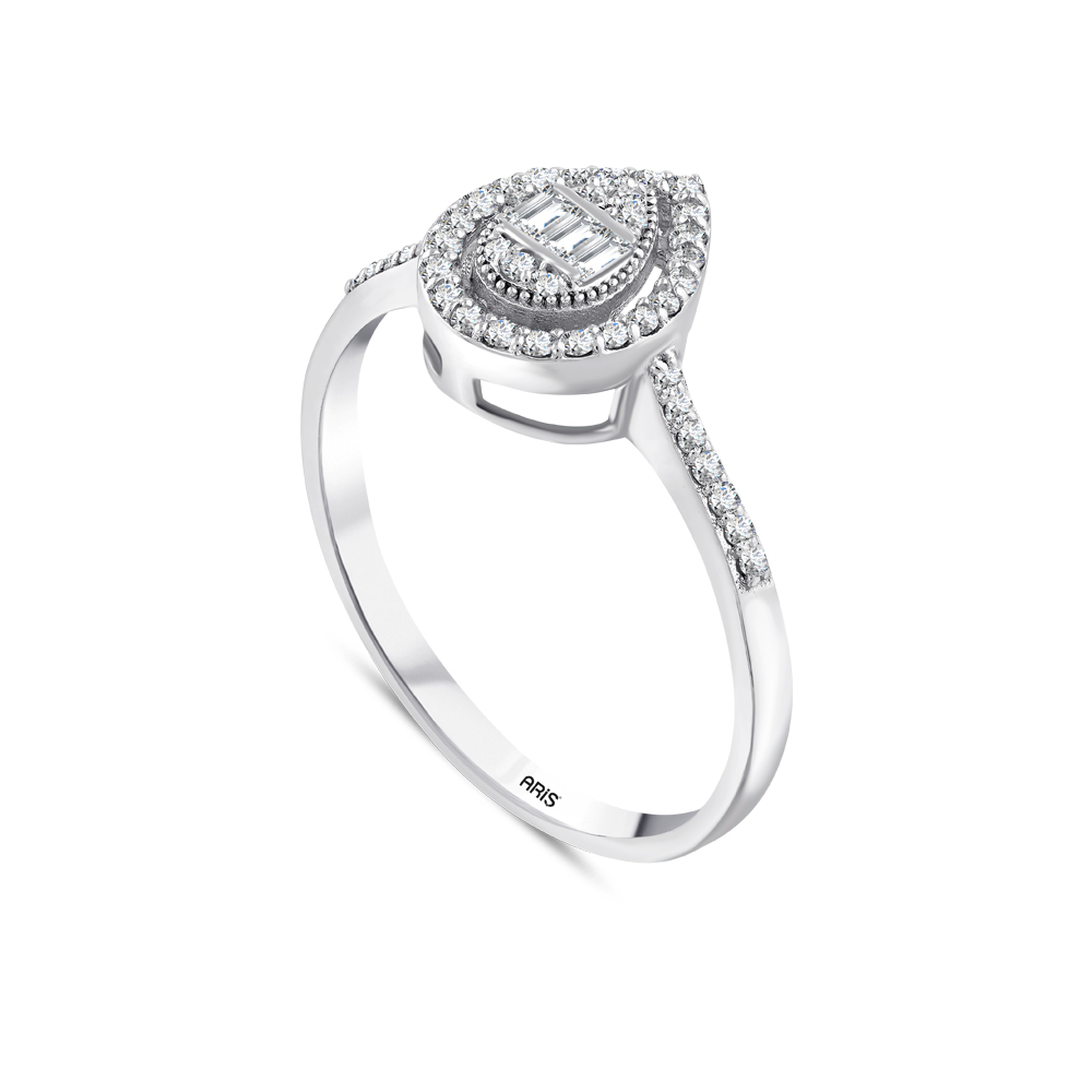 0.23 Karat Pırlanta Baget Yüzük