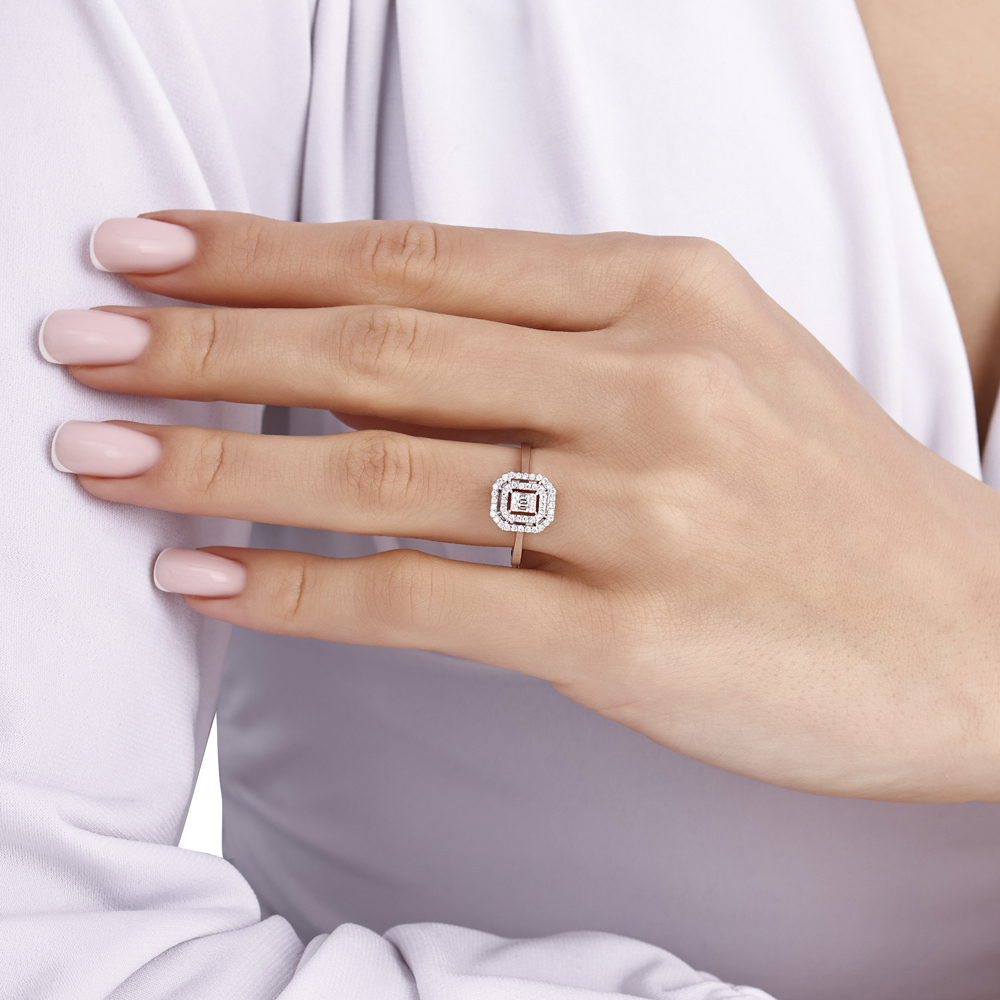 0.23 Karat Baget Pırlanta Yüzük