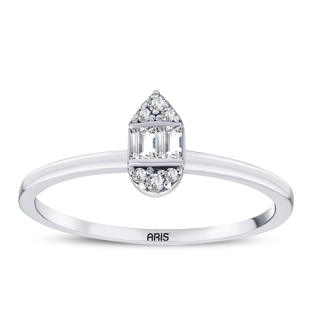 0.11 Karat Baget Pırlanta Yüzük