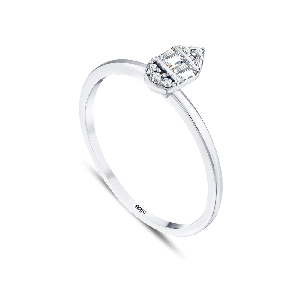 0.11 Karat Baget Pırlanta Yüzük