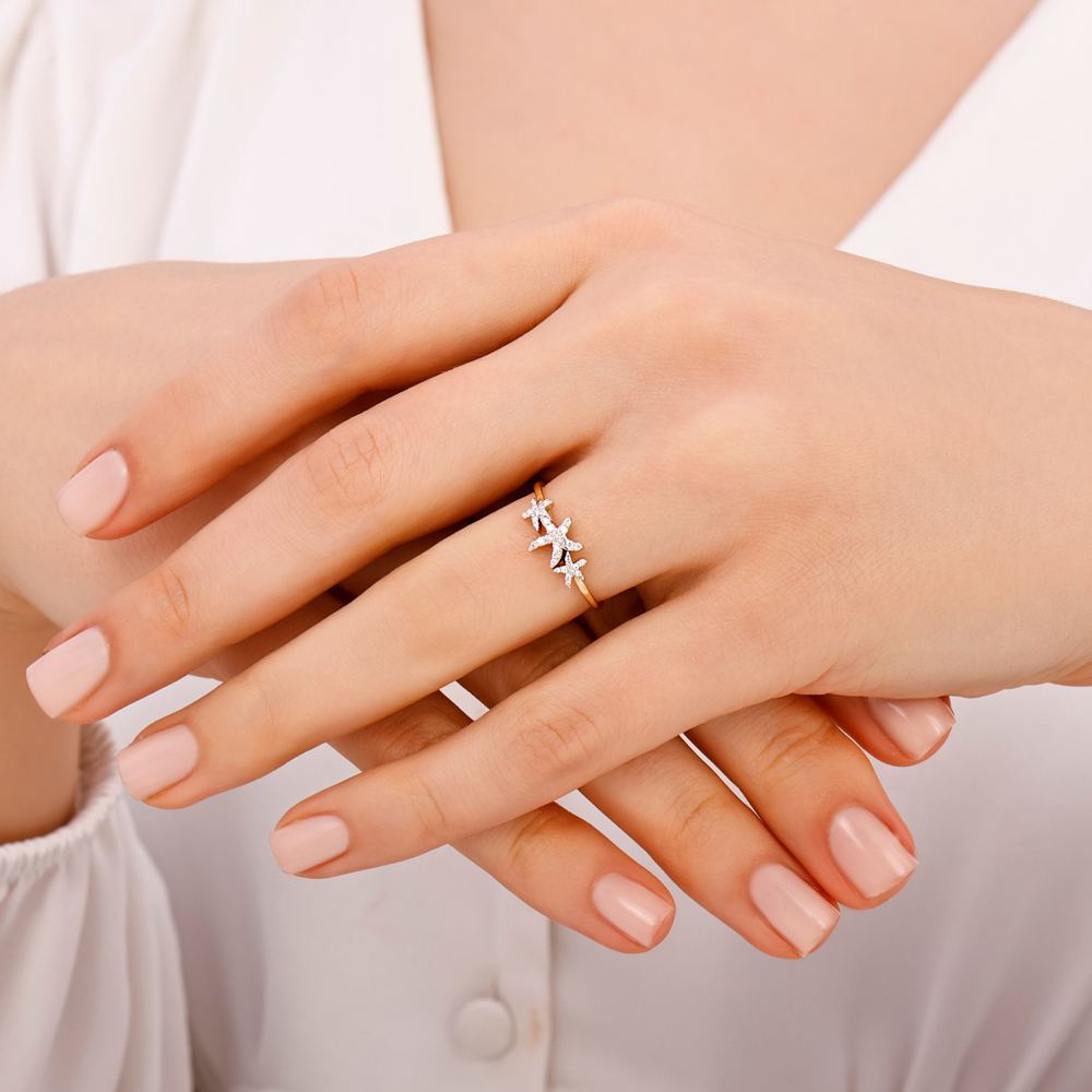 Deniz Yıldızı Pırlanta Yüzük