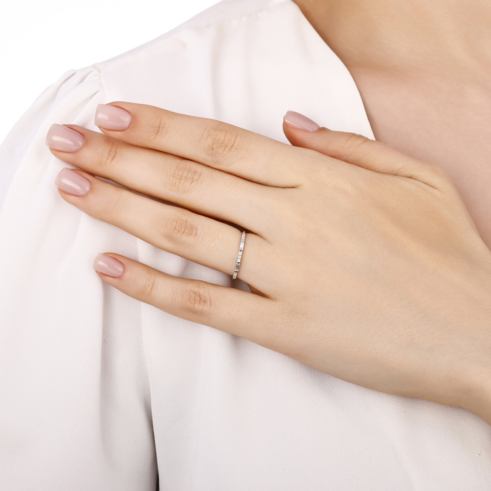 0.11 Karat Pırlanta Yarımtur Yüzük