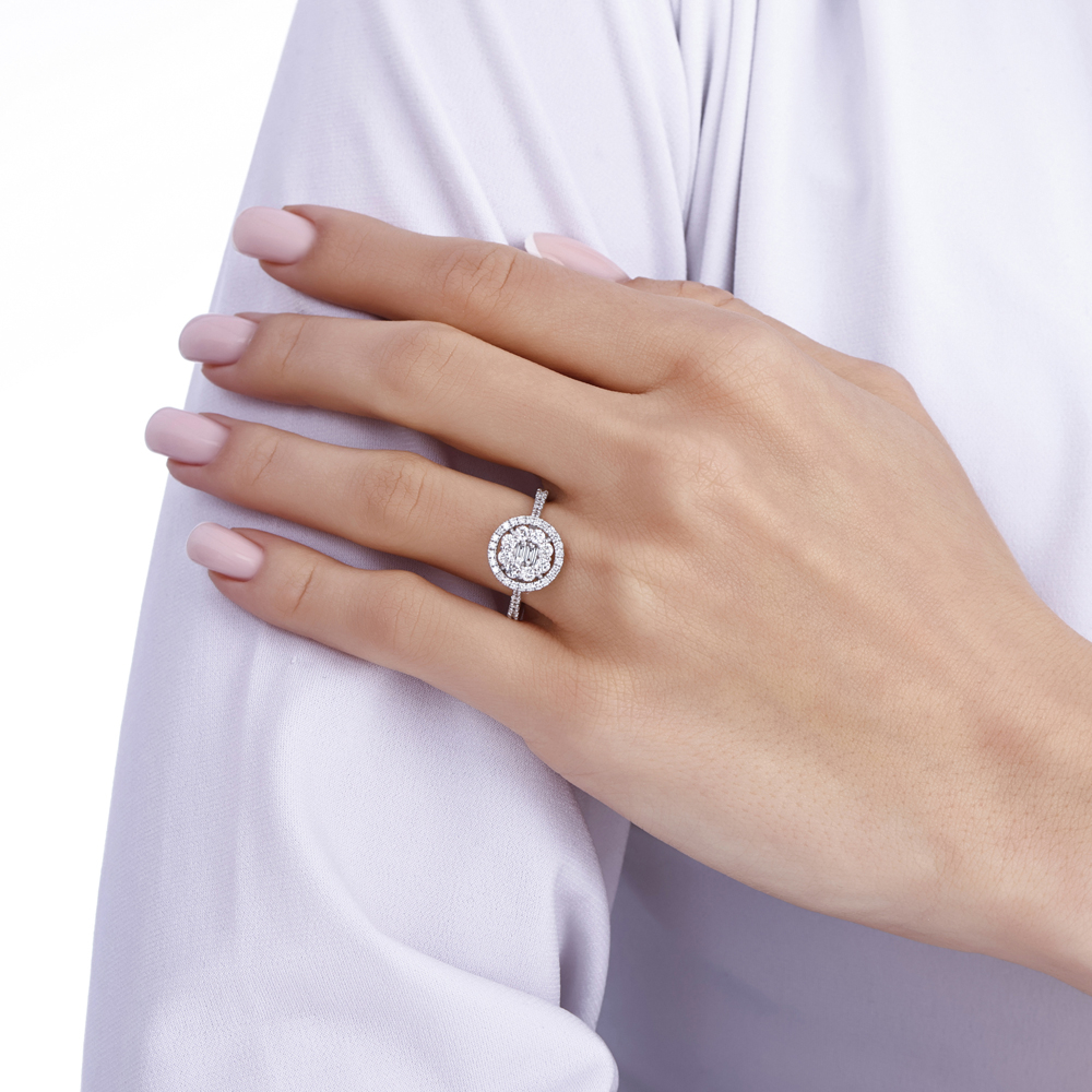 0.90 Karat Fantezi Pırlanta Yüzük