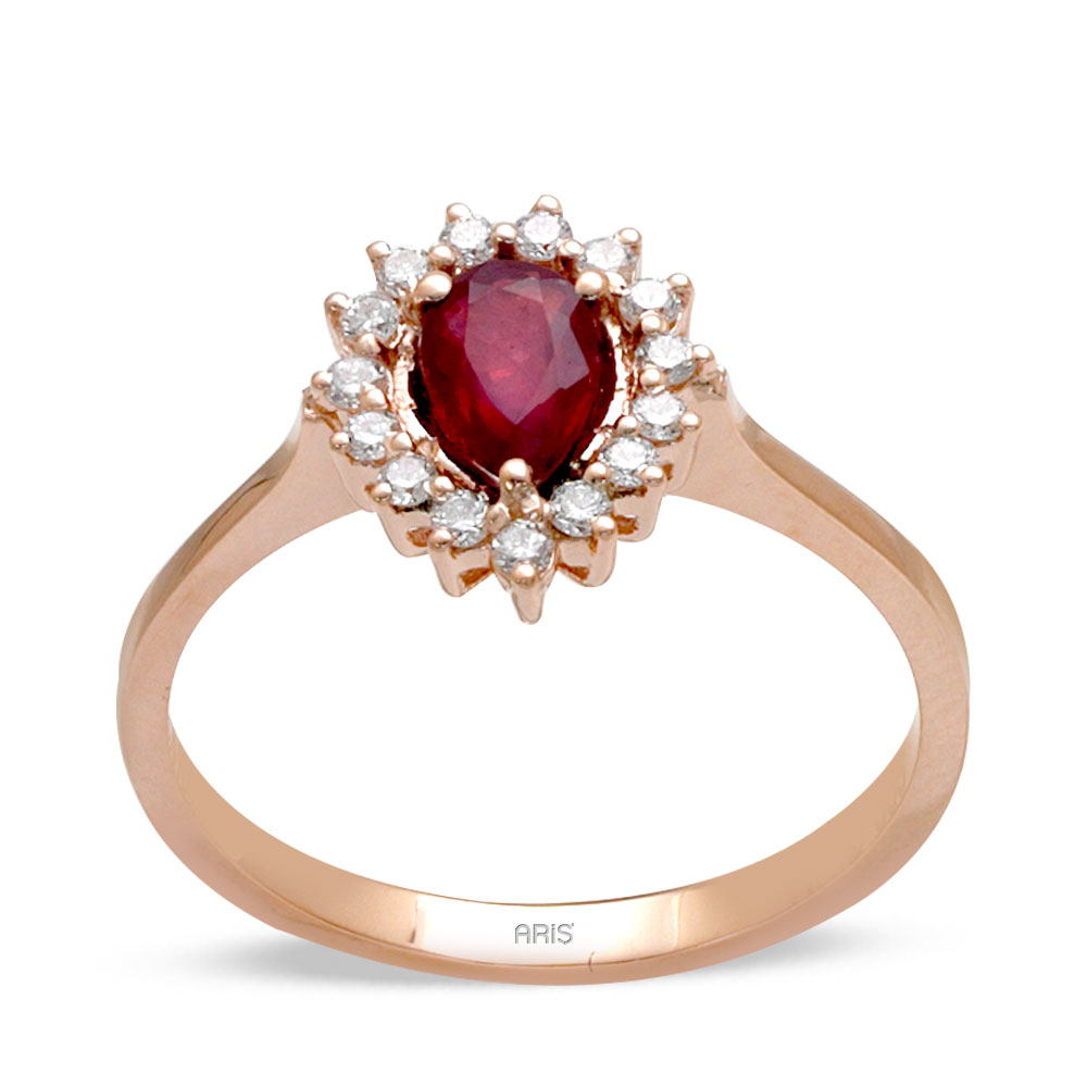 Yakut Tacı Pırlanta Yüzük