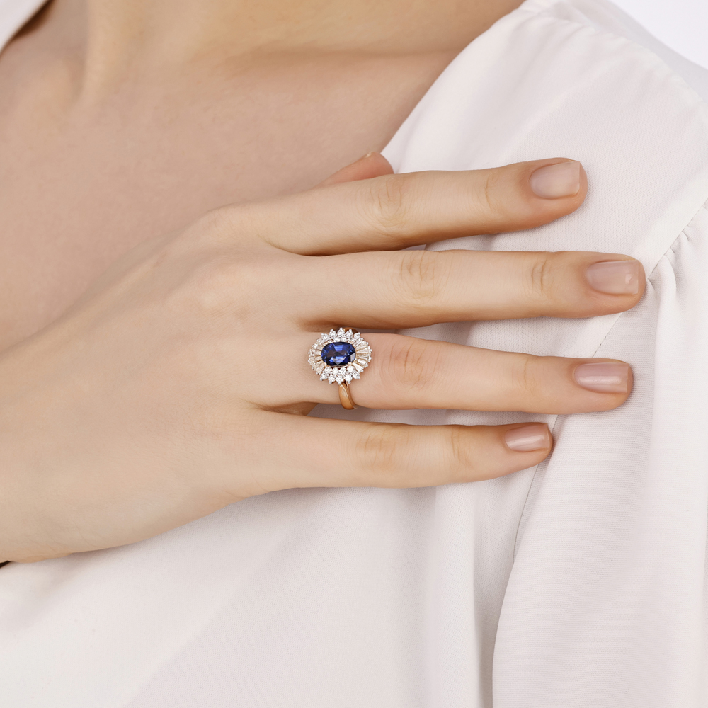 Fancy Colour Safir Pırlanta Yüzük