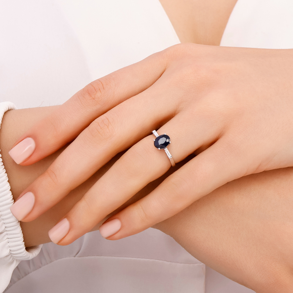 1.70 Karat Safir Pırlanta Yüzük