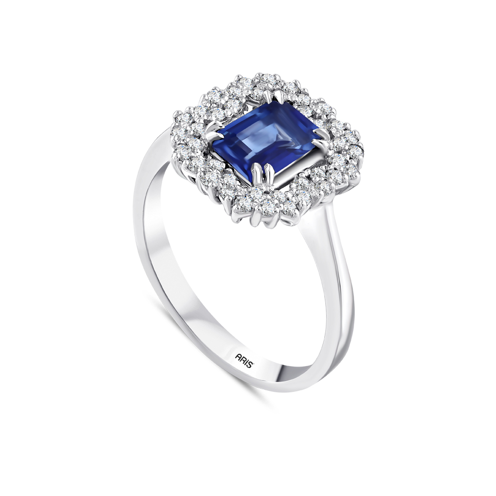 1.03 Karat Safir Pırlanta Yüzük