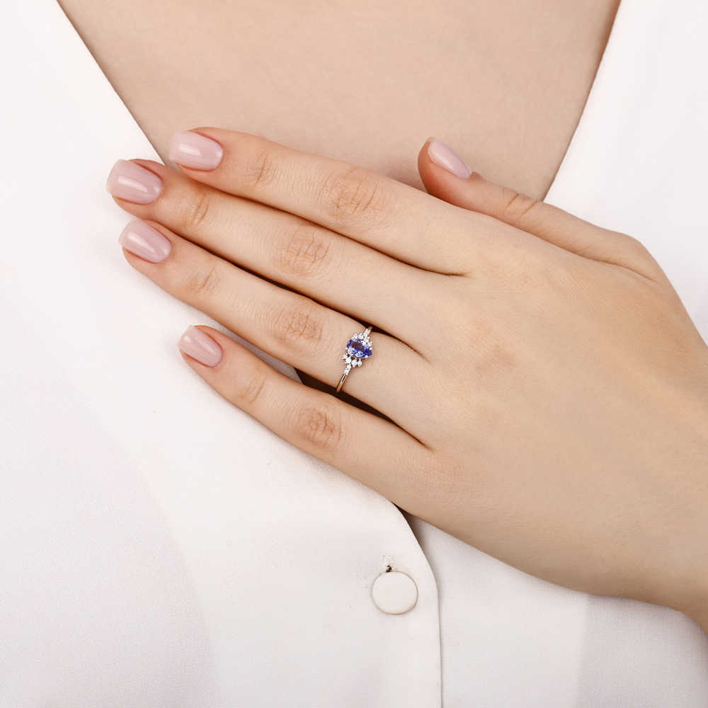 Damla Kesim Tanzanit Pırlanta Yüzük