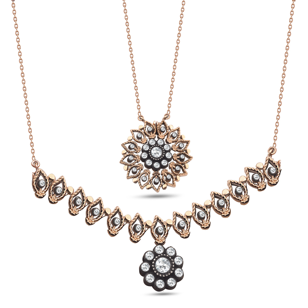 Elmas Gül Sihirli Kolye