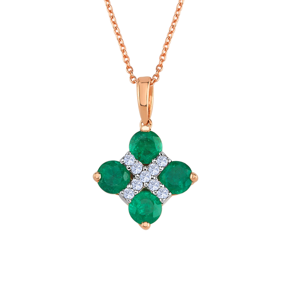 Pırlanta Zümrüt Kolye