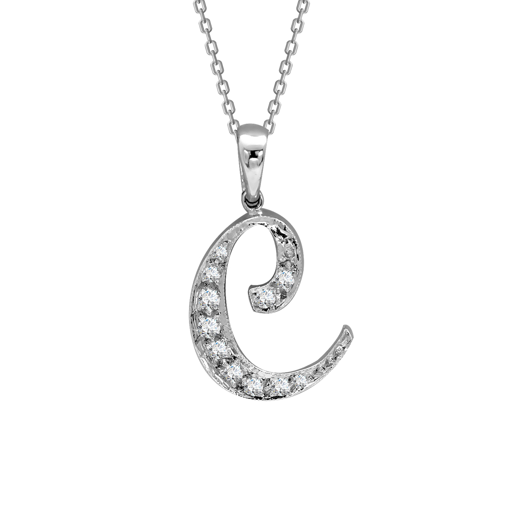 Pırlanta Harf Altın Kolye