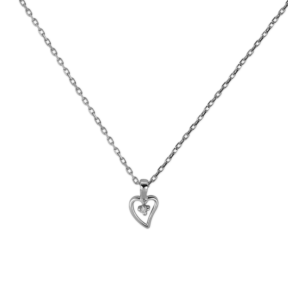 Pırlanta Kalp Kolye