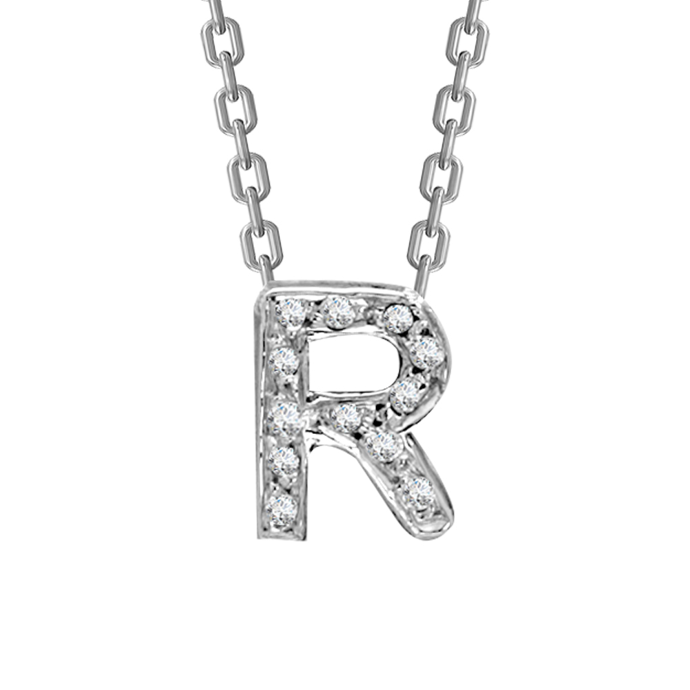 Pırlanta R Harfi Kolye