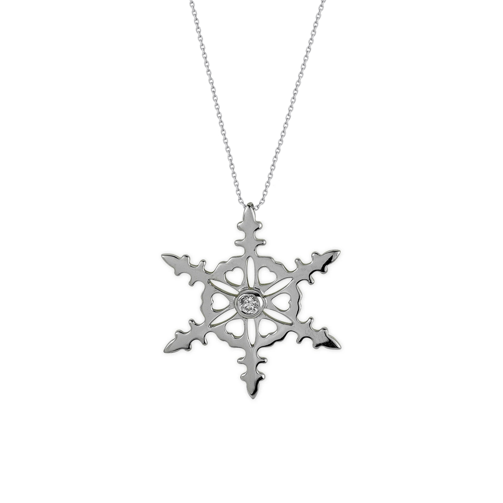 Pırlanta Kolye Kar Tanesi
