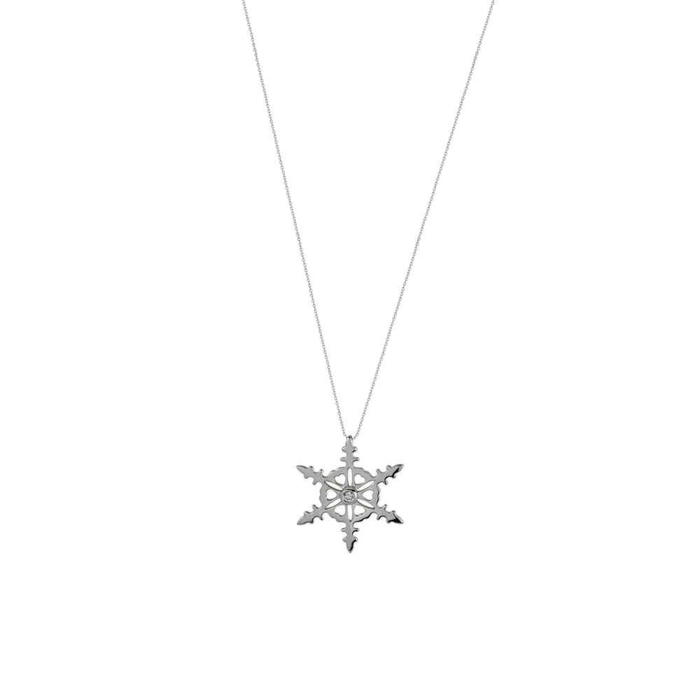 Pırlanta Kolye Kar Tanesi