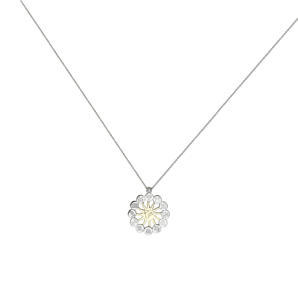 Pırlanta Koç Burcu Zodyak Kolye