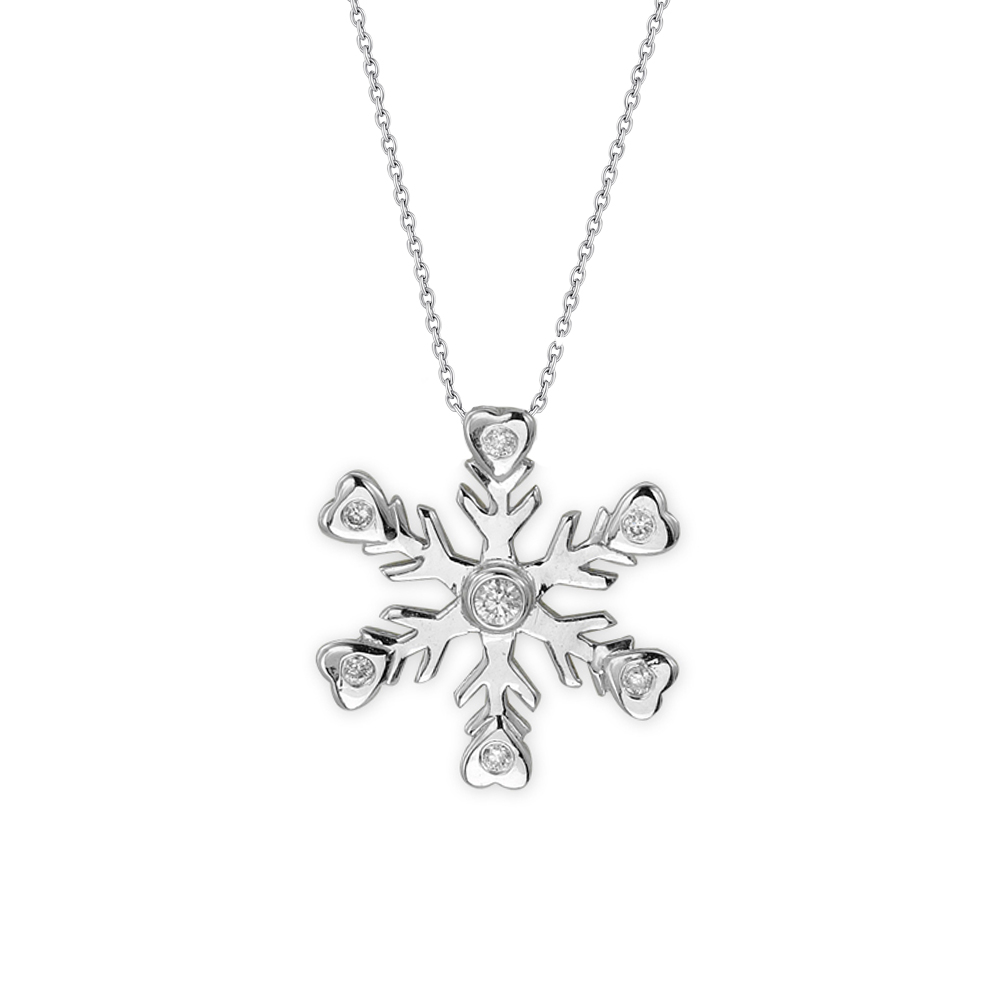 Pırlanta Kar Tanesi Kolye