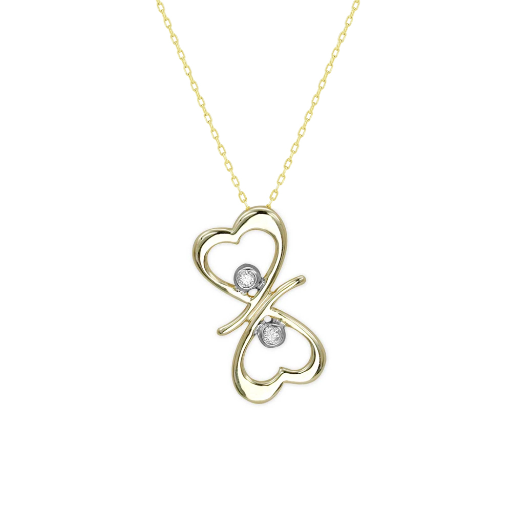 Pırlanta Kalp Altın Kolye