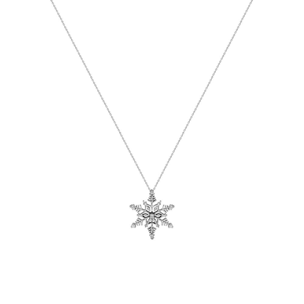 Pırlanta Kar Tanesi Kolye