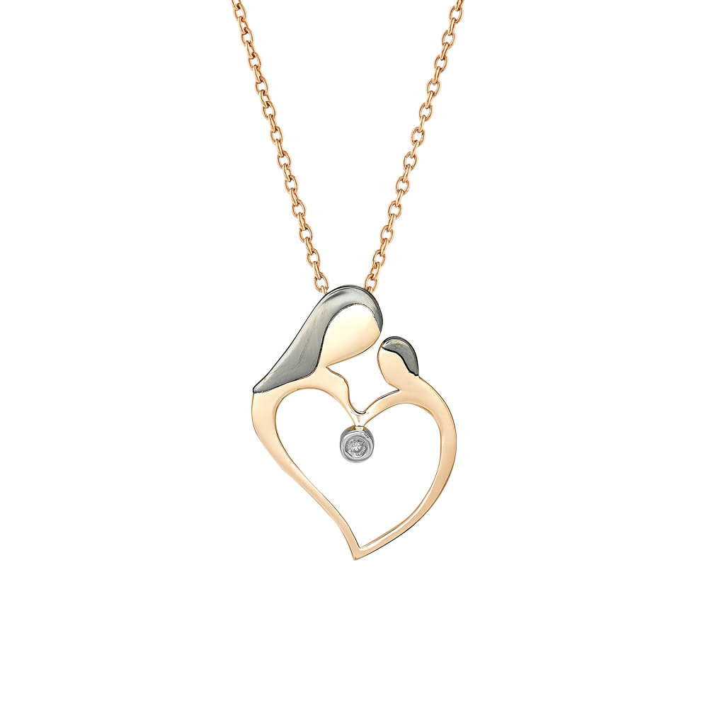 Pırlanta Anne Çocuk Kolye