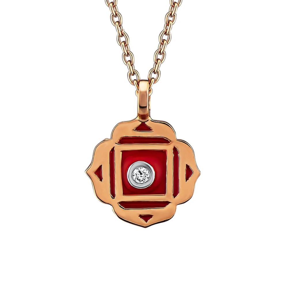 Pırlanta Kök Çakra (Muladhara) Altın Kolye