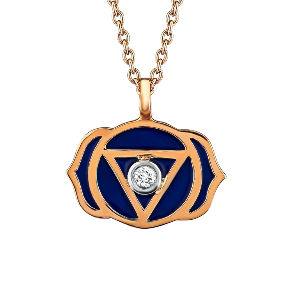 Pırlanta Alın Çakrası (Ajna) Sembol Kolye