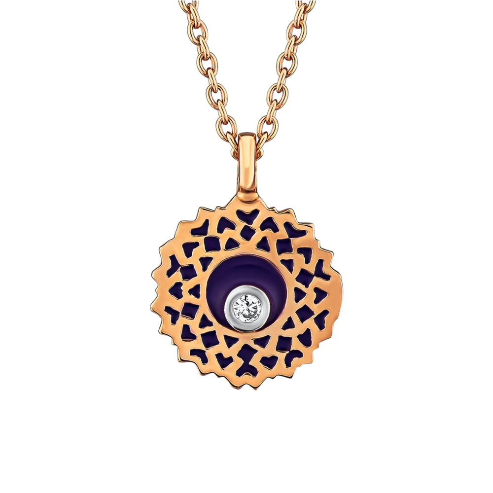 Pırlantalı Taç Çakrası (Sahashrara) Sembol Kolye