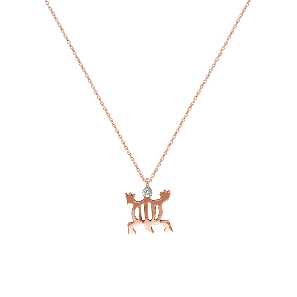 Pırlanta Sebat Sembolü Kolye