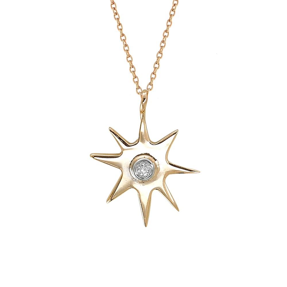 Pırlantalı Kayra Sembolü Kolye Adinkra