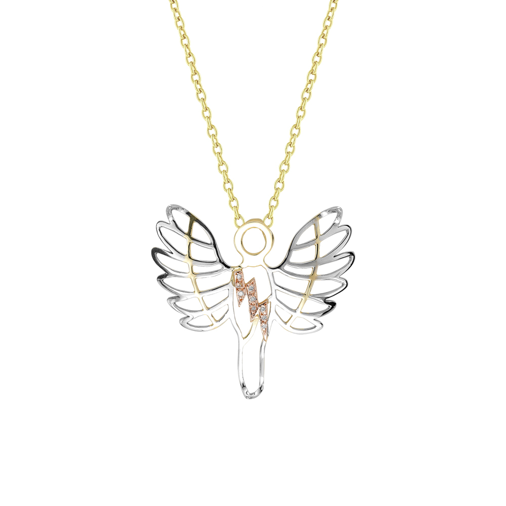 Pırlantalı Şans Meleği Barachıel Kolye