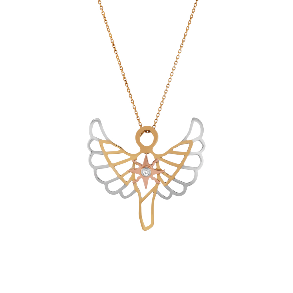 Pırlanta Güneş Meleği Och Kolye