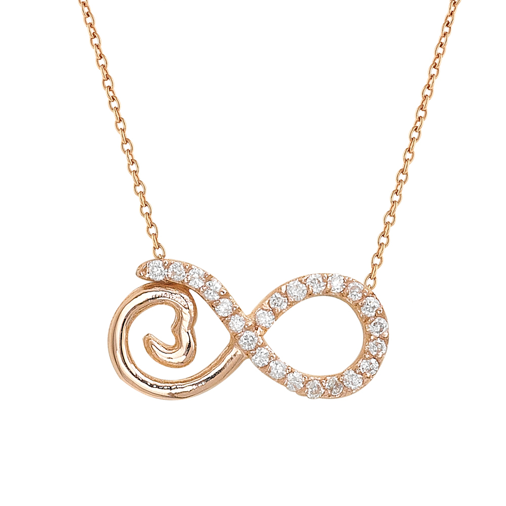 Pırlantalı Sonsuzluk Kolyesi